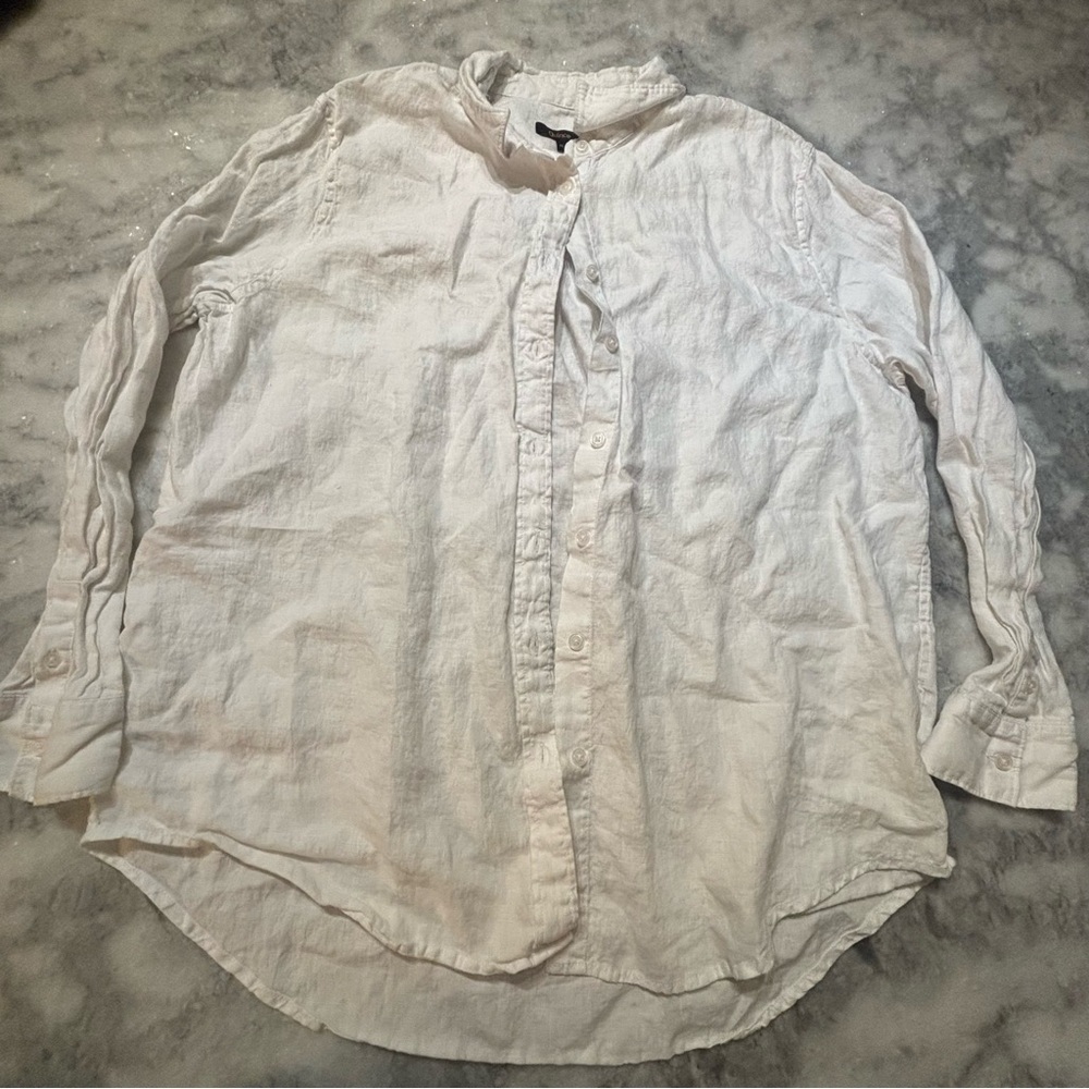 long sleeve linen shirt 🤍